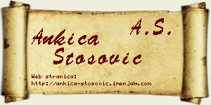 Ankica Stošović vizit kartica